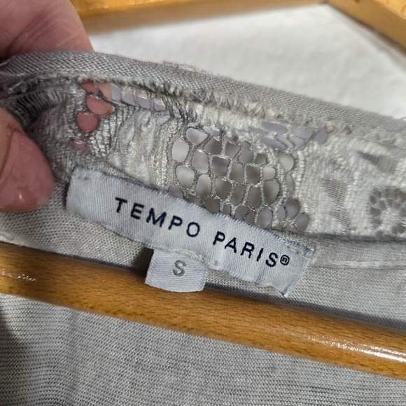 Tempo Paris Small Lace Crochet Lagenlook Artsy Dress Tunic Maximalist Italy Boho - Picture 8 of 9